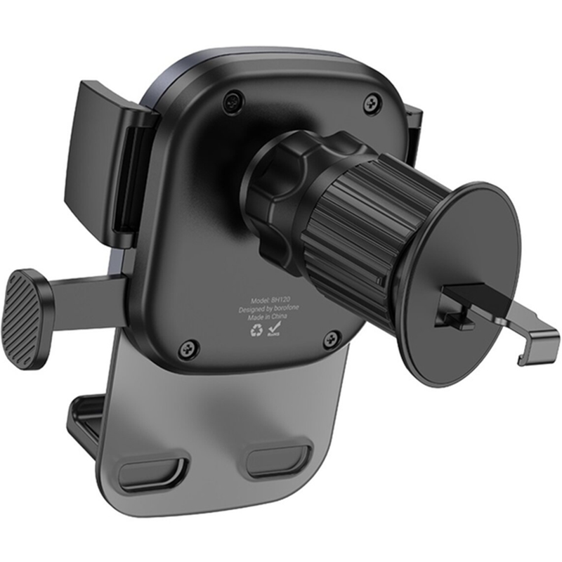 Держатель BOROFONE BH120 Delightful one-button car holder Black Gray (6941991114786) Минимальная ширина зажима, мм 55