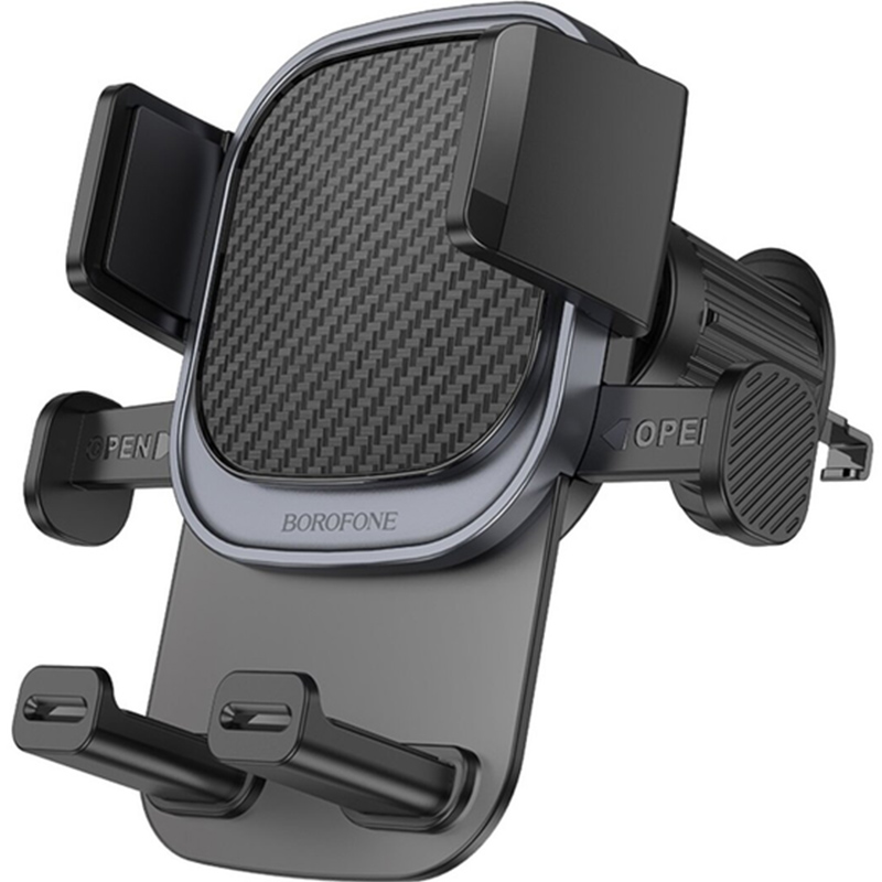 Держатель BOROFONE BH120 Delightful one-button car holder Black Gray (6941991114786)