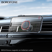 Тримач BOROFONE BH124 Roman magnetic car holder Black Red (6941991119545)