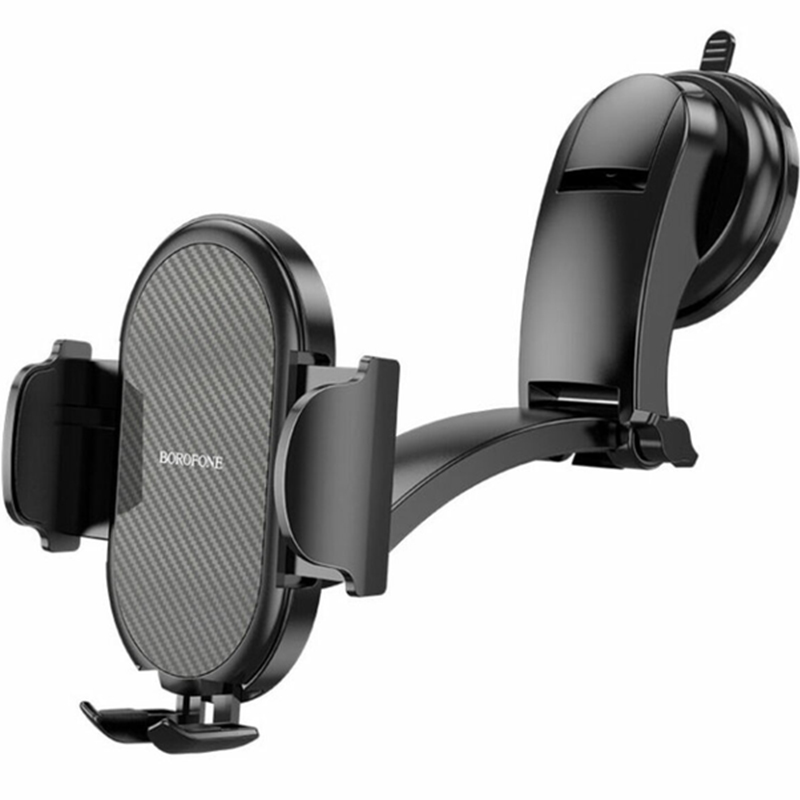Тримач BOROFONE Charm press type center console car holder Black (BH73)
