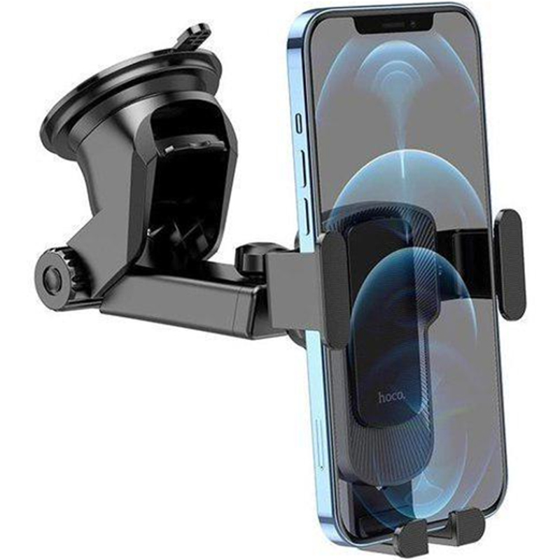 Замовити Тримач HOCO CA104 Vertical і horizontal telescopic gravity vehicle holder Black Metal Gray (6931474766236)