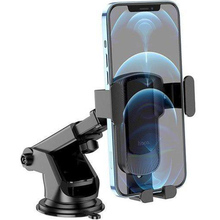 Тримач HOCO CA104 Vertical і horizontal telescopic gravity vehicle holder Black Metal Gray (6931474766236)