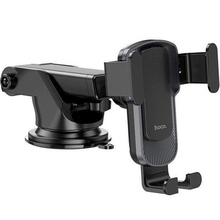 Тримач HOCO CA104 Vertical і horizontal telescopic gravity vehicle holder Black Metal Gray (6931474766236)