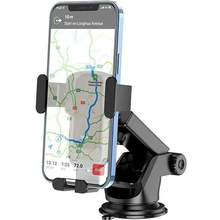 Тримач HOCO CA104 Vertical і horizontal telescopic gravity vehicle holder Black Metal Gray (6931474766236)