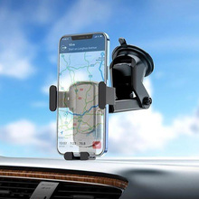 Тримач HOCO CA104 Vertical і horizontal telescopic gravity vehicle holder Black Metal Gray (6931474766236)