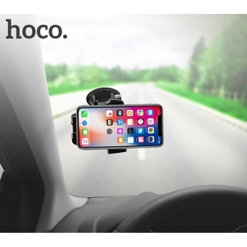 Зовнішній вигляд Тримач HOCO CA31 Cool run suction cup car holder Black (6957531077602)