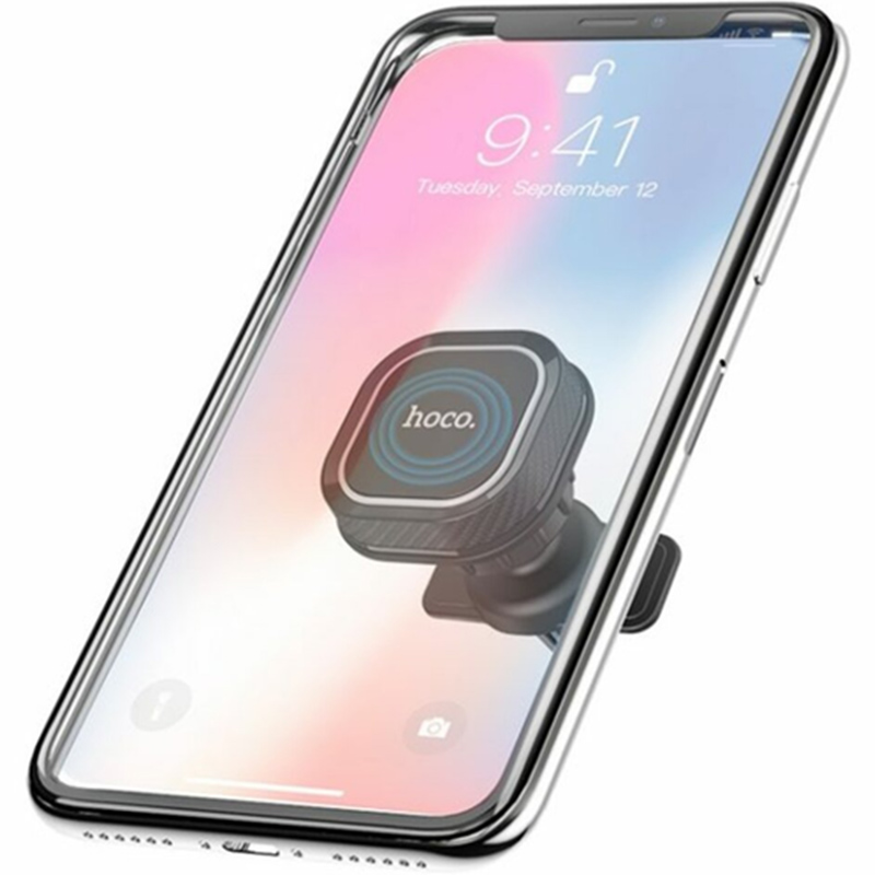 Тримач HOCO CA52 Intelligent air outlet in-car holder Black/Gray (6931474707529) Максимальна діагональ екрану, дюймів 6