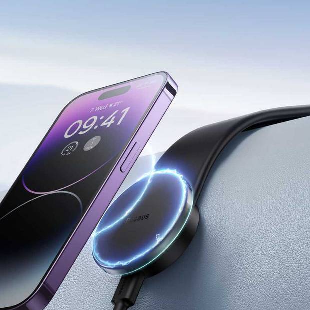 Замовити Автотримач BASEUS C02 Pro Series Magnetic Wireless Charging Car Mount Cluster Black (C40156000111-00)