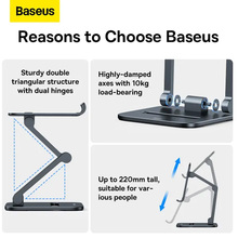Підставка-тримач BASEUS Desktop Biaxial Foldable Metal Stand Grey (LUSZ000013)