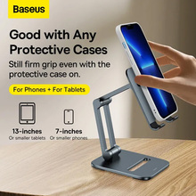 Підставка-тримач BASEUS Desktop Biaxial Foldable Metal Stand Grey (LUSZ000013)