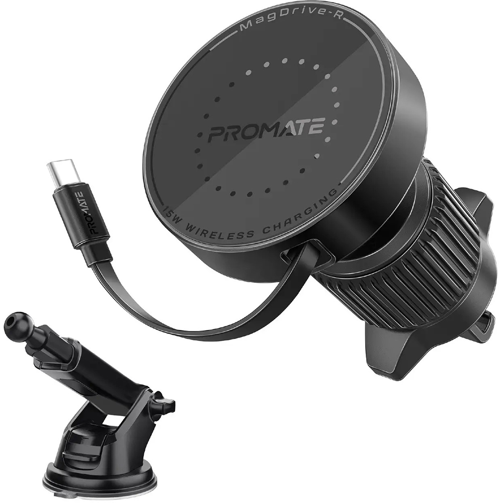 Автомобильный держатель PROMATE MagSafe Black (magdrive-r) Тип держатель (присоска/скотч)