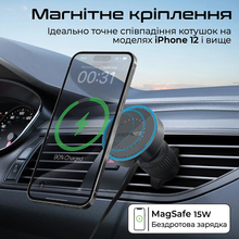 Автомобильный держатель PROMATE MagSafe Black (magdrive-r)