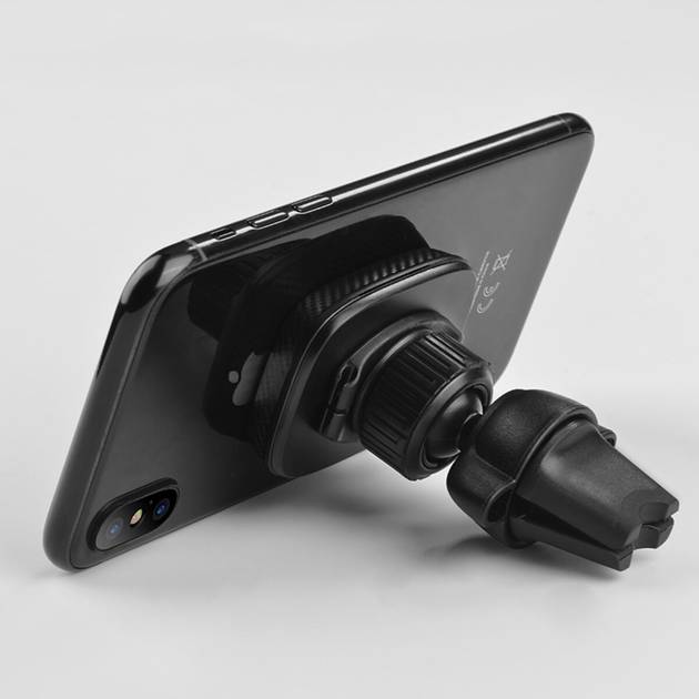 Фото 3 Автодержатель HOCO CA23 Lotto series magnetic air outlet holder Black (6957531065586)