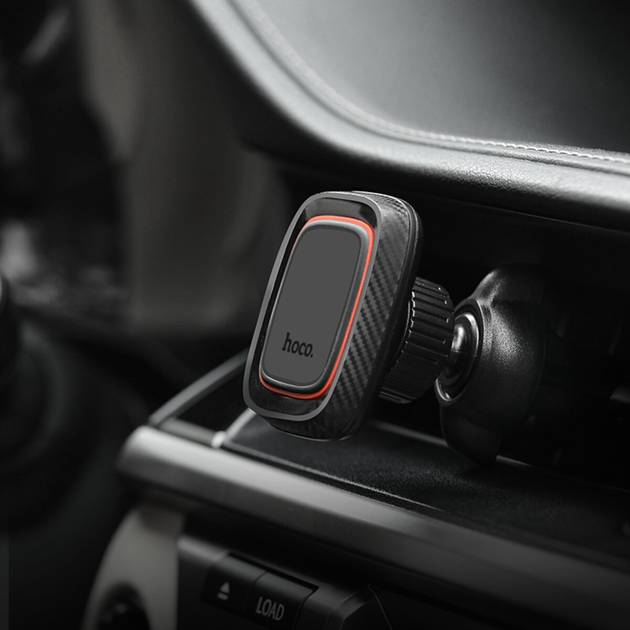 Внешний вид Автодержатель HOCO CA23 Lotto series magnetic air outlet holder Black (6957531065586)