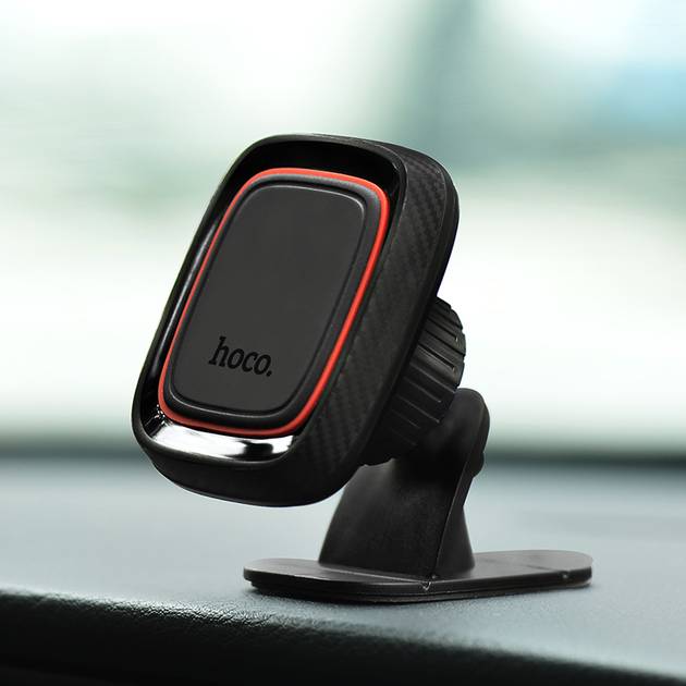 Изображение Автодержатель HOCO CA24 Lotto series magnetic automotive center adsorbed holder Black (6957531065593)