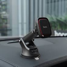 Автодержатель HOCO CA42 Cool Journey in-car dashboard holder with stretch rod Black/Red (6957531093237)