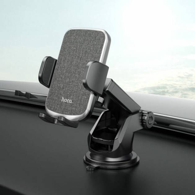 Автодержатель HOCO CA95 Polaris push-type telescopic suction cup car holder Black (6931474758514) Максимальная ширина зажима, мм 95