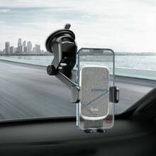 Автодержатель HOCO CA95 Polaris push-type telescopic suction cup car holder Black (6931474758514)