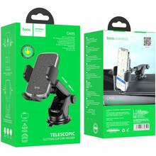 Автодержатель HOCO CA95 Polaris push-type telescopic suction cup car holder Black (6931474758514)