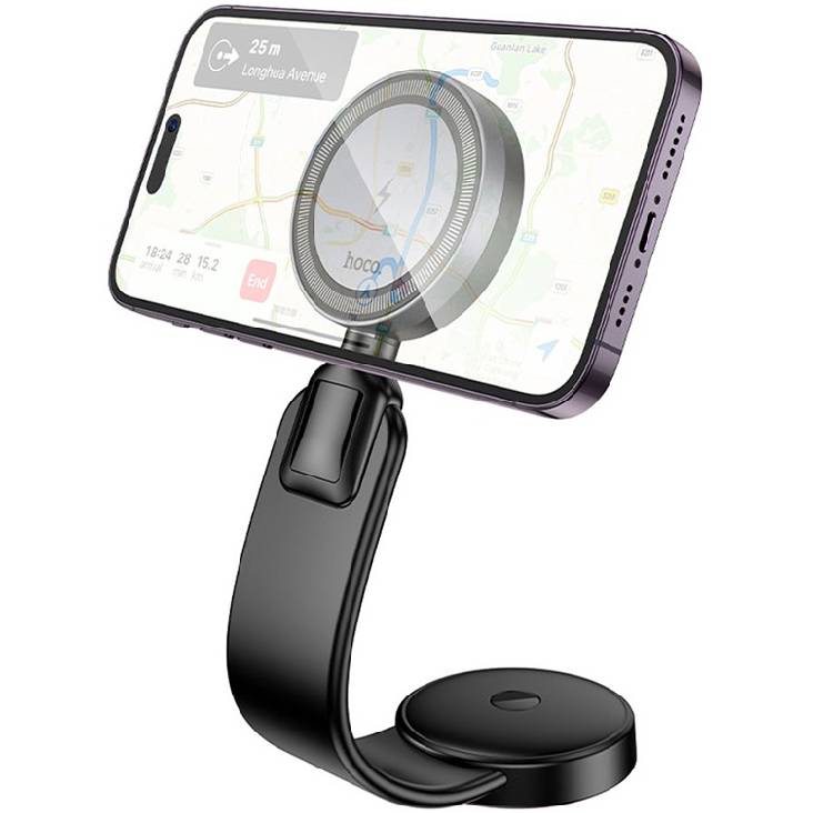 Автотримач HOCO HW29 Totem ring magnetic wireless FC (center console) Black Metal Gray (6942007642163) Особливості обертання по осі