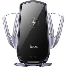 Автоутримувач HOCO CA202 Plus Enlightener infrared ind. wireless (air outlet) Black metal gray (6942007623469)