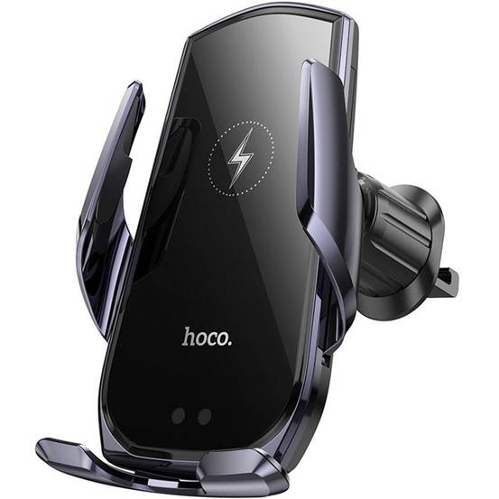 Автоутримувач HOCO CA202 Plus Enlightener infrared ind. wireless (air outlet) Black metal gray (6942007623469)
