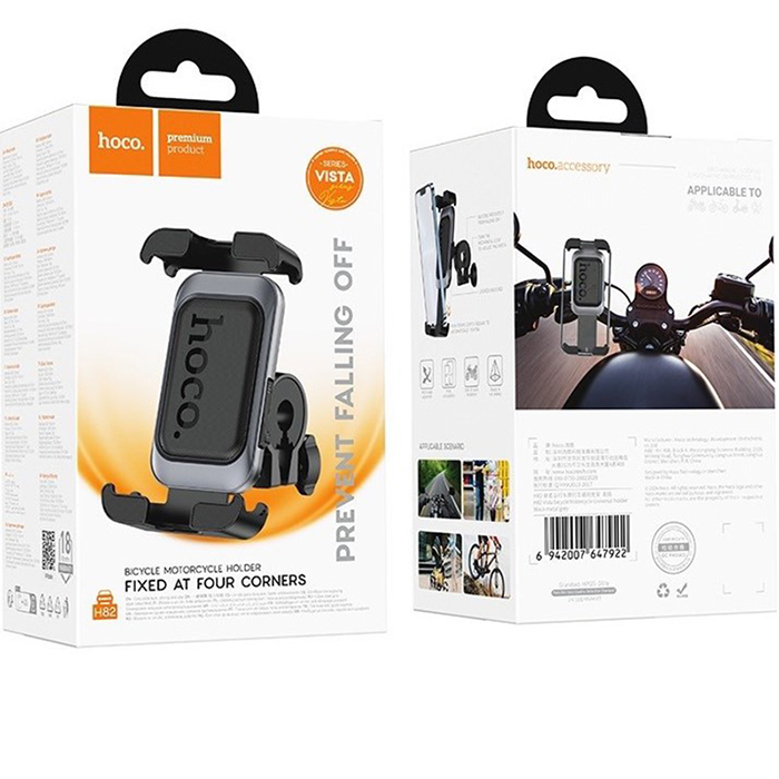 Фото Велотримач HOCO H82 Vista Black Metal Gray (6942007647922)
