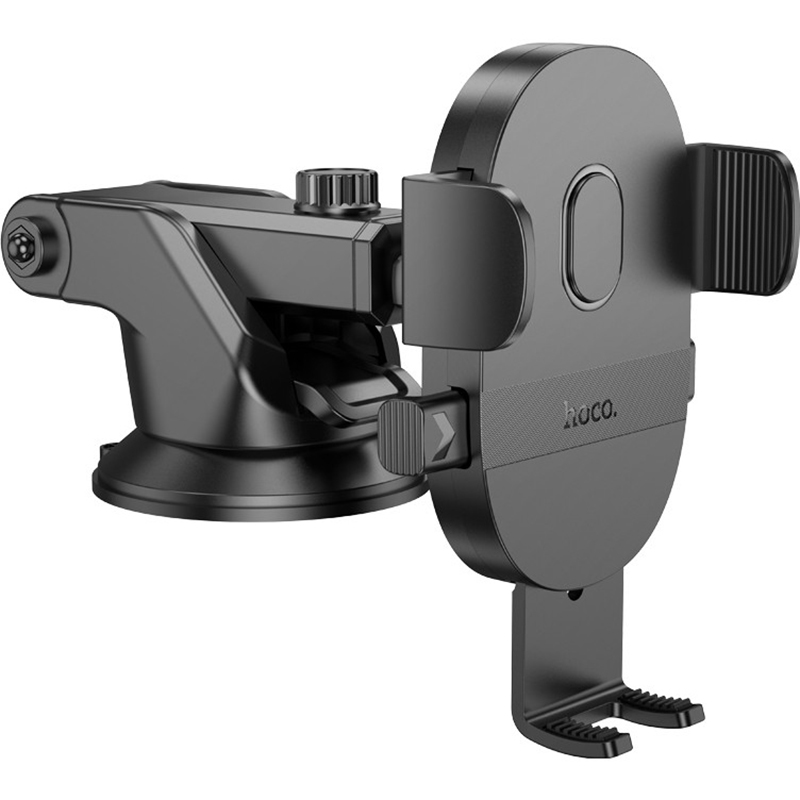 Автодержатель HOCO H19 Mighty Black (6942007601580) Крепление универсальное (стекло/торпедо)