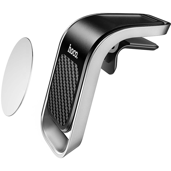 Автоутримувач HOCO CA74 Universe Black/Silver (6931474733924) Кріплення на дефлектор