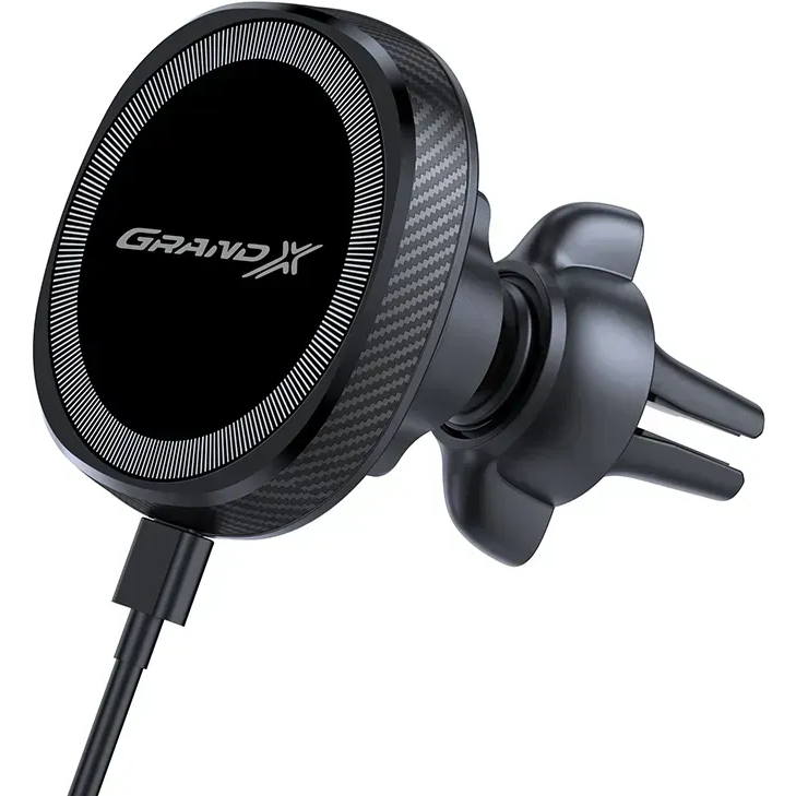 Автодержатель GRAND-X MagSafe MT-15W Black Автодержатель GRAND-X MagSafe MT-15W Black Тип держатель (магнит)