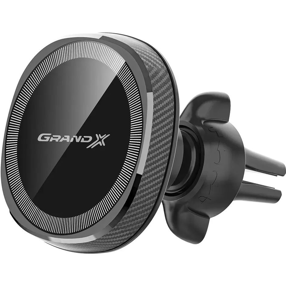 Автодержатель GRAND-X MagSafe MT-15W Black Автодержатель GRAND-X MagSafe MT-15W Black