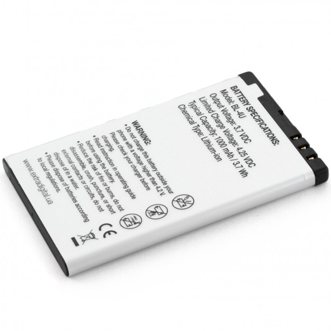 Аккумулятор EXTRADIGITAL для Nokia BL-4U 1000 mAh (BMN6271) Совместимость Nokia