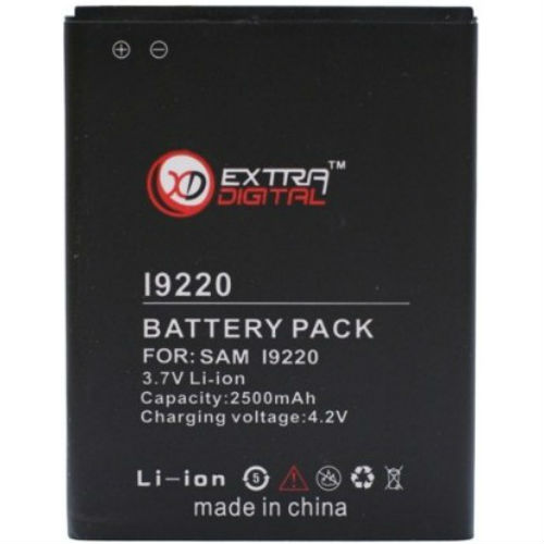 

Аккумулятор EXTRADIGITAL для Samsung GT-i9220 Galaxy Note 2500mAh (BMS6310), Samsung GT-i9220 Galaxy Note - BMS6310