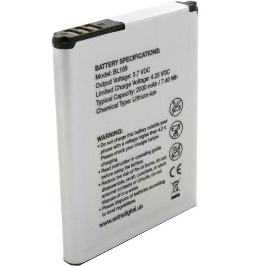 Аккумулятор EXTRADIGITAL для Lenovo BL169 2000 mAh (BML6364) Емкость 2000