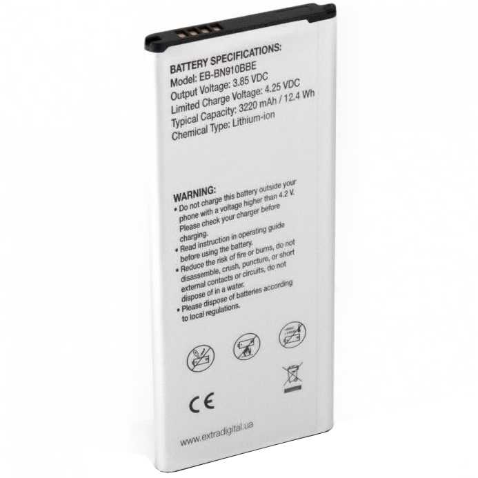 Акумулятор EXTRADIGITAL для Samsung Galaxy Note 4 3220 mAh (BMS6385) Ємність 3220