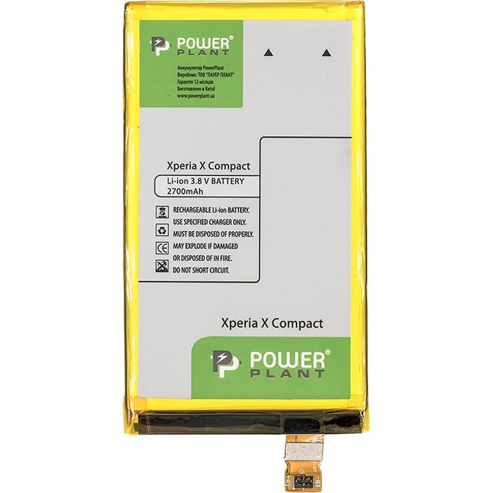 

Аккумулятор PowerPlant Sony Xperia X Compact (LIS1634ERPC) 2700 мАч (SM190140), Sony Xperia X Compact (LIS1634ERPC) 2700mAh