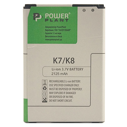 

Аккумулятор POWERPLANT LG K7/K8 (BL-46ZH) 2125mAh (SM160037), LG K7/K8 (BL-46ZH) 2125mAh (SM160037)