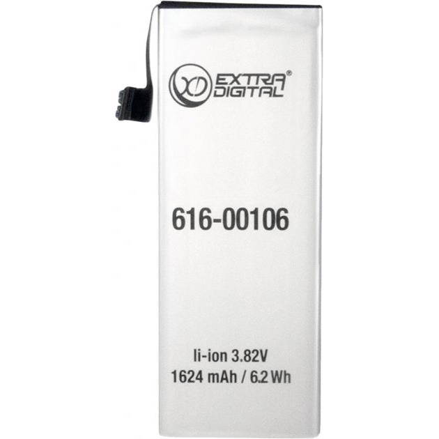 

Аккумулятор ExtraDigital для Apple iPhone SE 616-00106 1621 мАч (BMA6494), Apple iPhone SE 616-00106 1621 mAh (BMA6494)