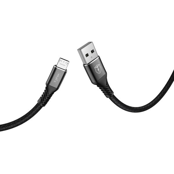 Кабель T-PHOX Jagger T-M814 Micro USB 2m (T-M814(2) black) Длина 2