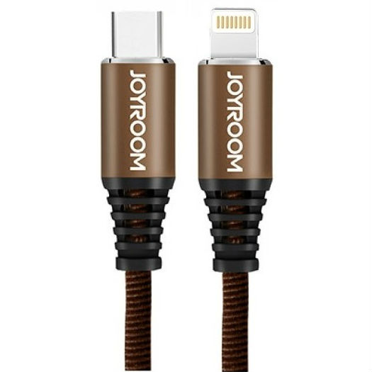 Кабель JOYROOM Armour S-L316 Lightning to USB-C 1m 2A Brown (RL051967)