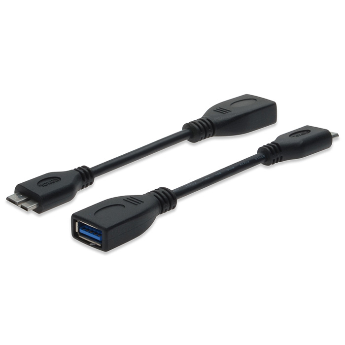 Кабель DIGITUS USB 3.0 (AF/microB) OTG 0.13 м