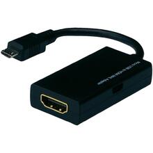 Адаптер DIGITUS microUSB to HDMI MHL (AM/AF) 0.2 м