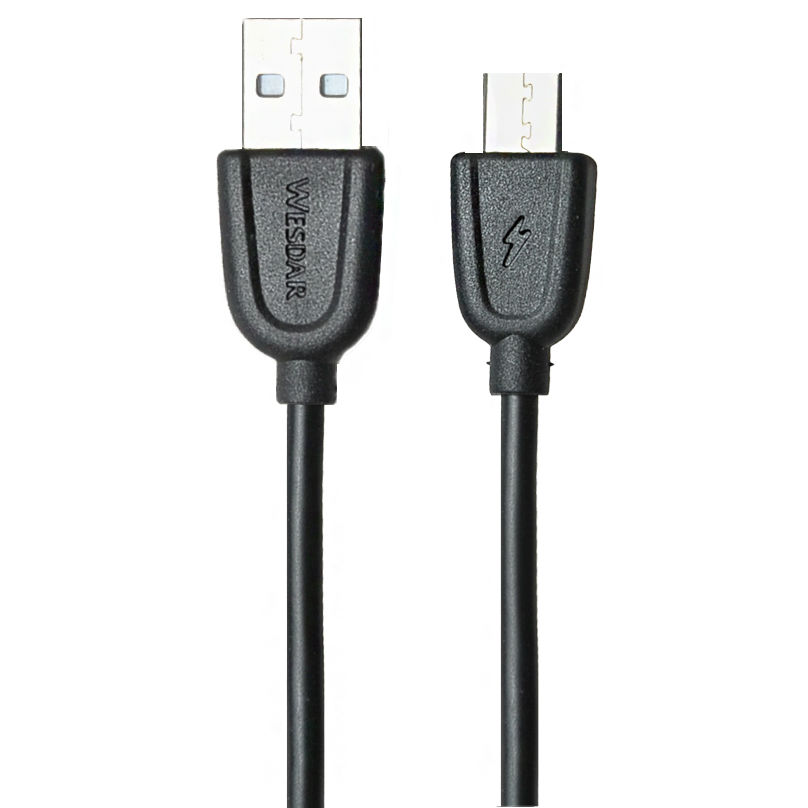 Кабель WESDAR T32 microUSB 1m 2A Black (RL049501)