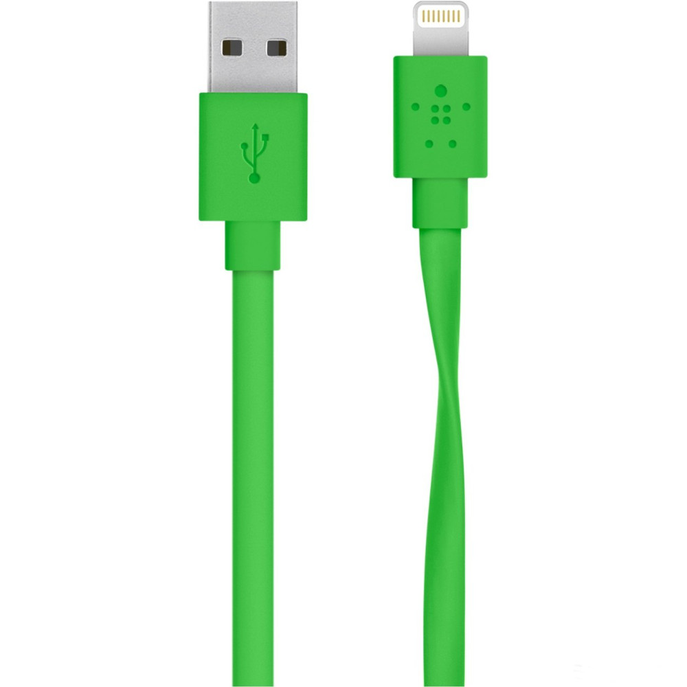 Кабель передачі даних BELKIN USB 2.0 MIXIT Flat Lightning 1.2 м (Green)