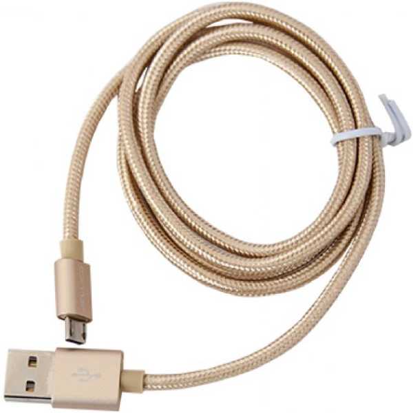 

Кабель JELLICO GS-10 micro-USB 1м 3A Gold (RL046890), GS-10 microUSB 1m 3A Gold