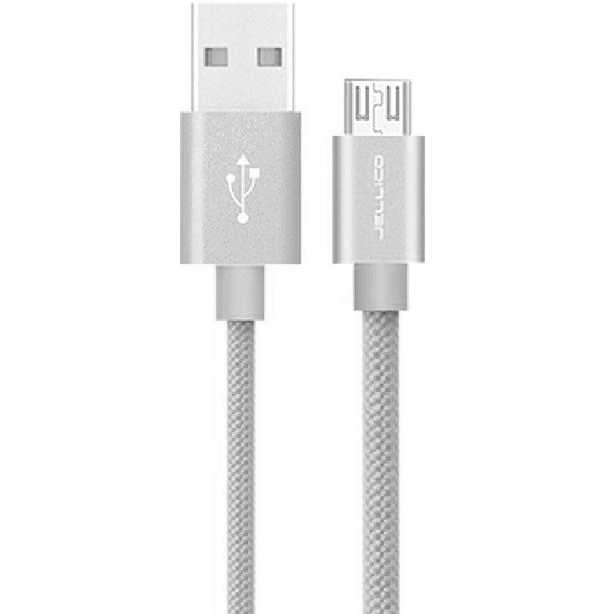 

Кабель JELLICO GS-20 micro-USB 2м 3A Silver (), GS-20 microUSB 2m 3A Silver