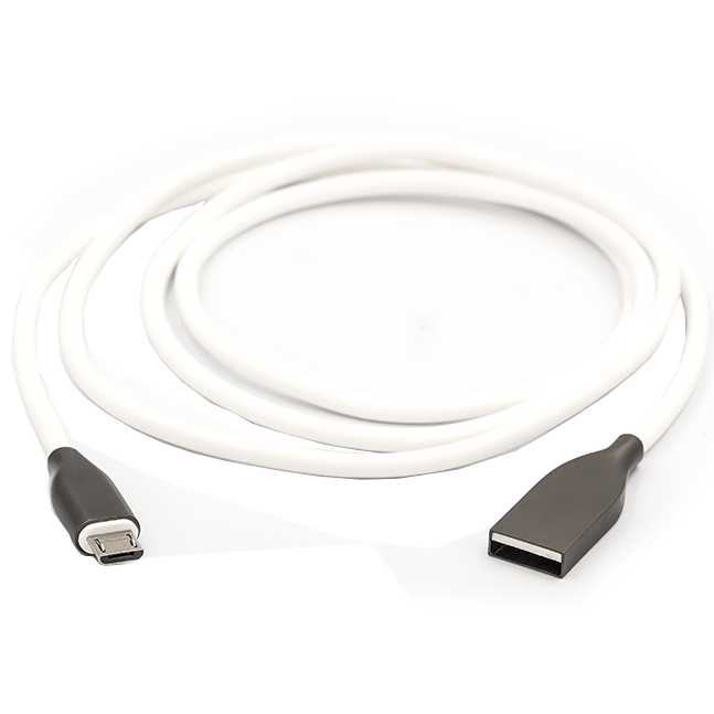 Кабель POWERPLANT USB - micro-USB 1 м силікон white (CA910700)