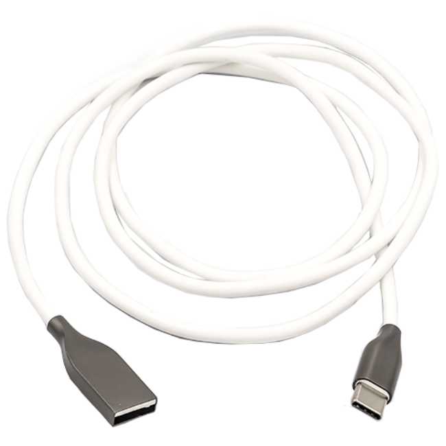 Кабель POWERPLANT USB Type-C, 1 м силікон white (CA910717)