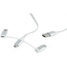 Кабель Cablexpert USB 2.0 AM - Lightning/MicroUSB /Type-C 1.0 м White (CC-USB2-AMLM32-1M-W)