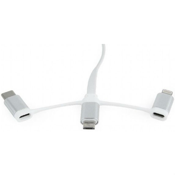 Кабель Cablexpert USB 2.0 AM - Lightning/MicroUSB /Type-C 1.0 м White (CC-USB2-AMLM32-1M-W) Длина 1